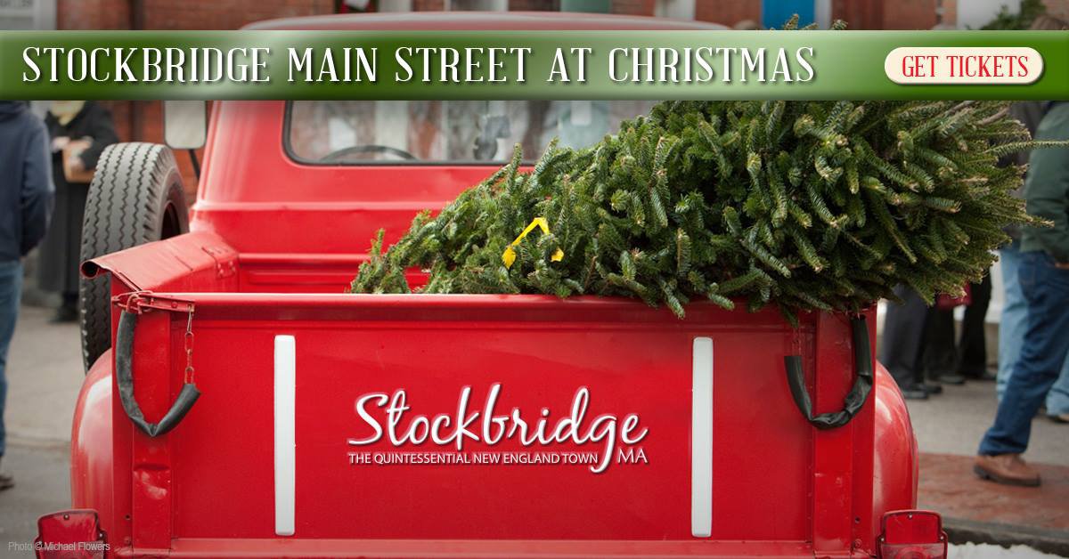Stockbridge Main Street at Christmas Holiday House Tour Berkshires