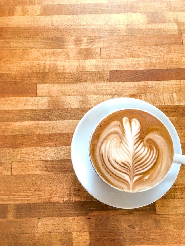 Latte in lenox berkshires coffee shop